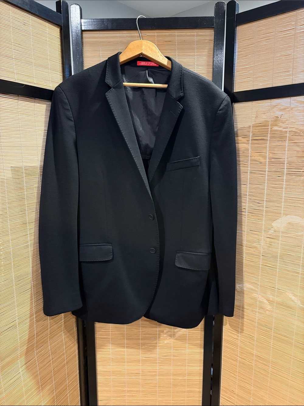 Kenneth Cole Black Men's Two-Button Blazer